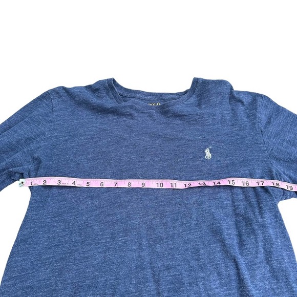 Ralph Lauren T Shirt Womens Tee Long Sleeve Crew Neck Stretch Soft Blue Medium - Picture 5 of 8